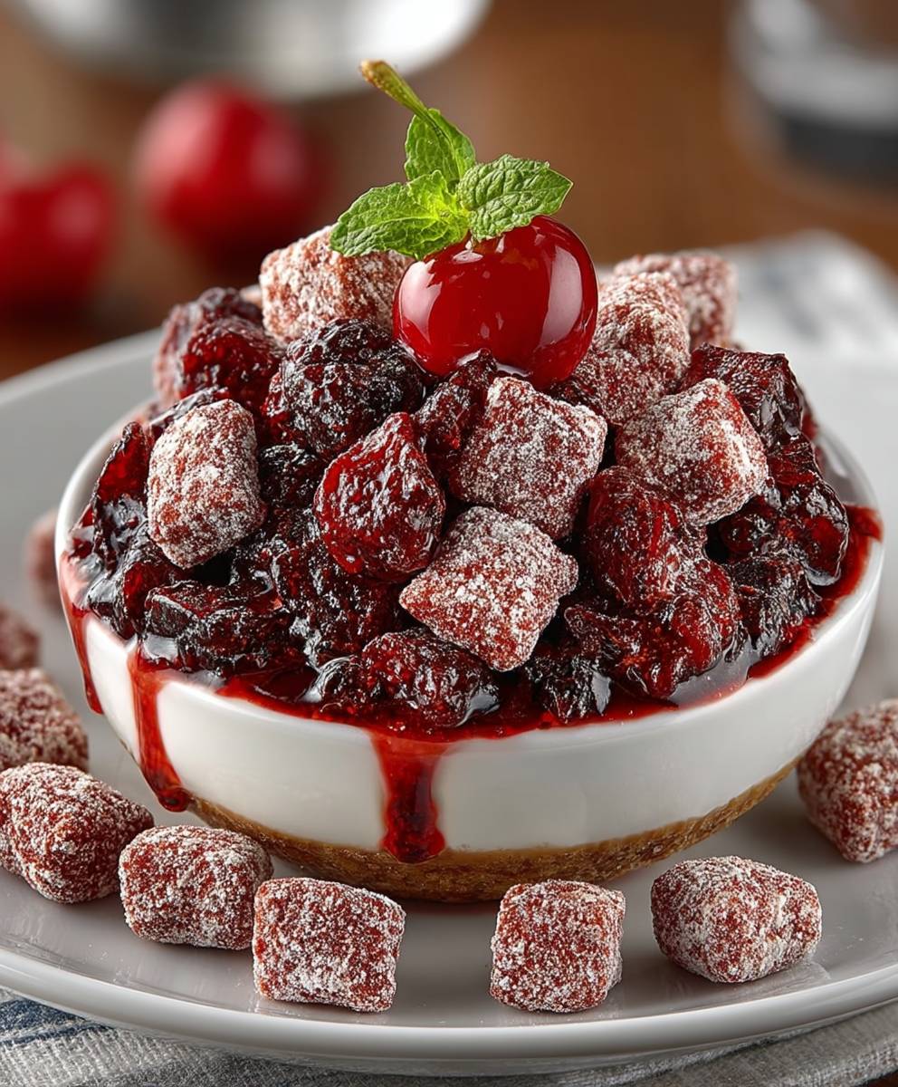 Cherry Cheesecake Puppy Chow
