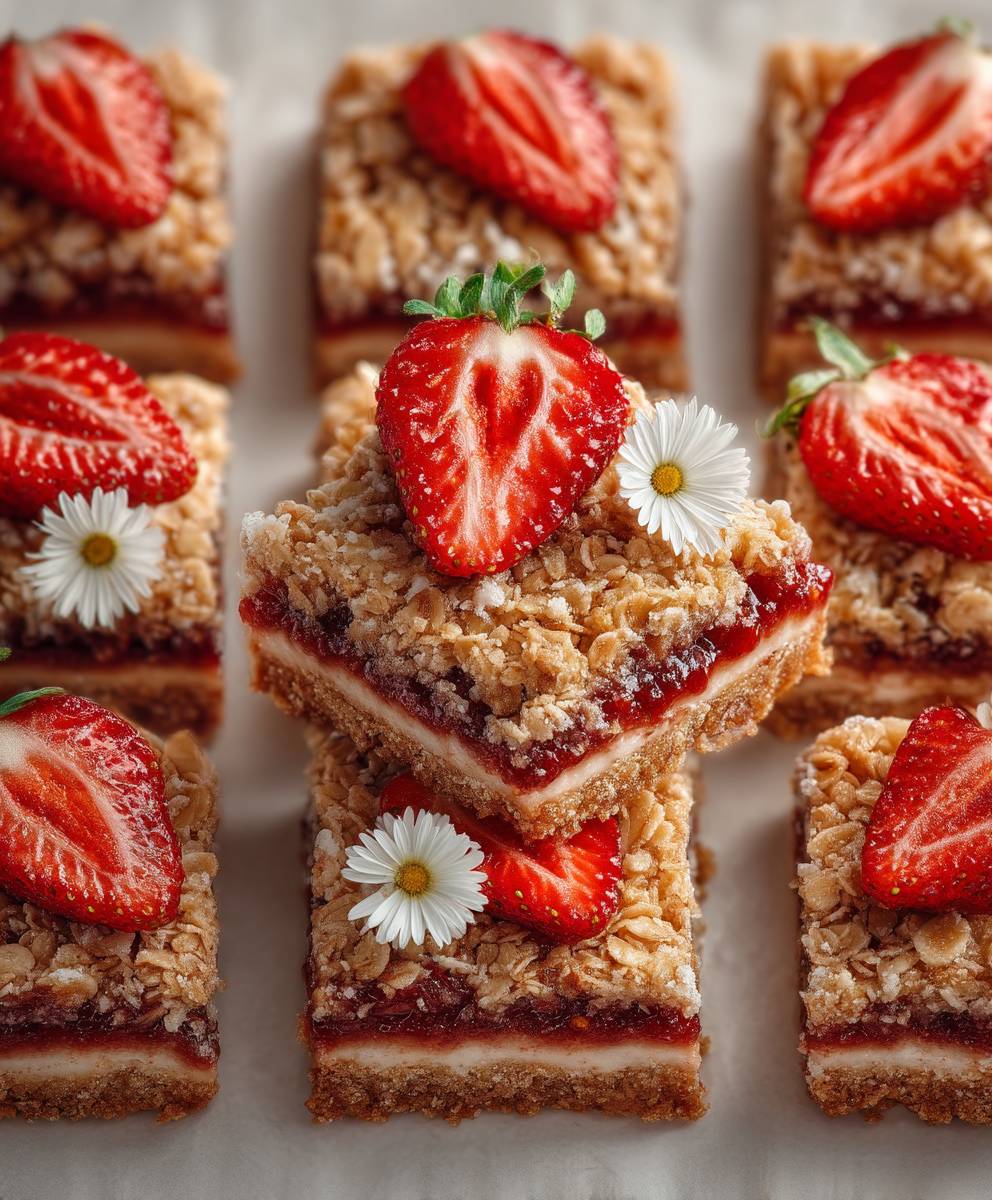 Strawberry oatmeal bars