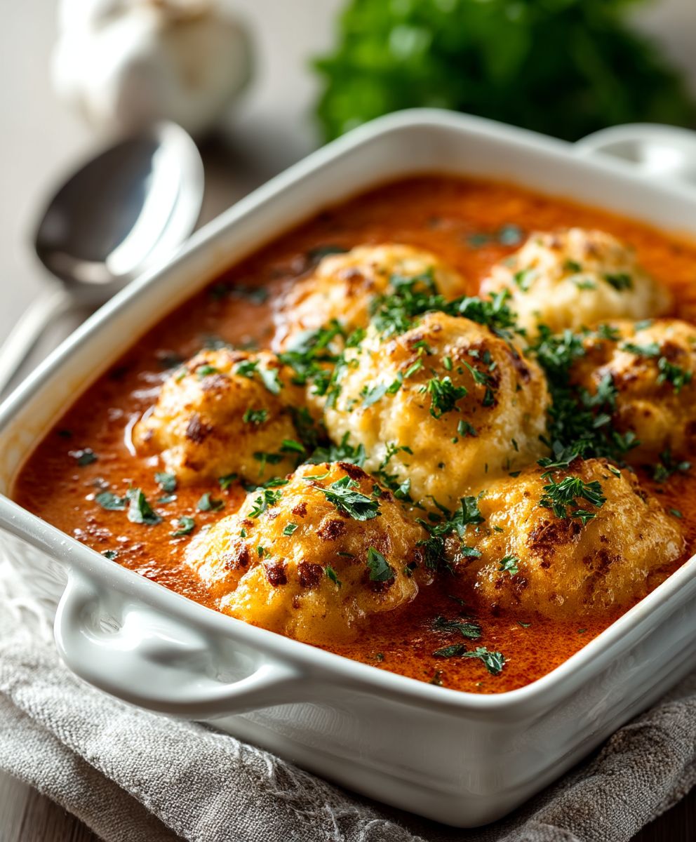 Tomato Soup Cheddar Dumplings