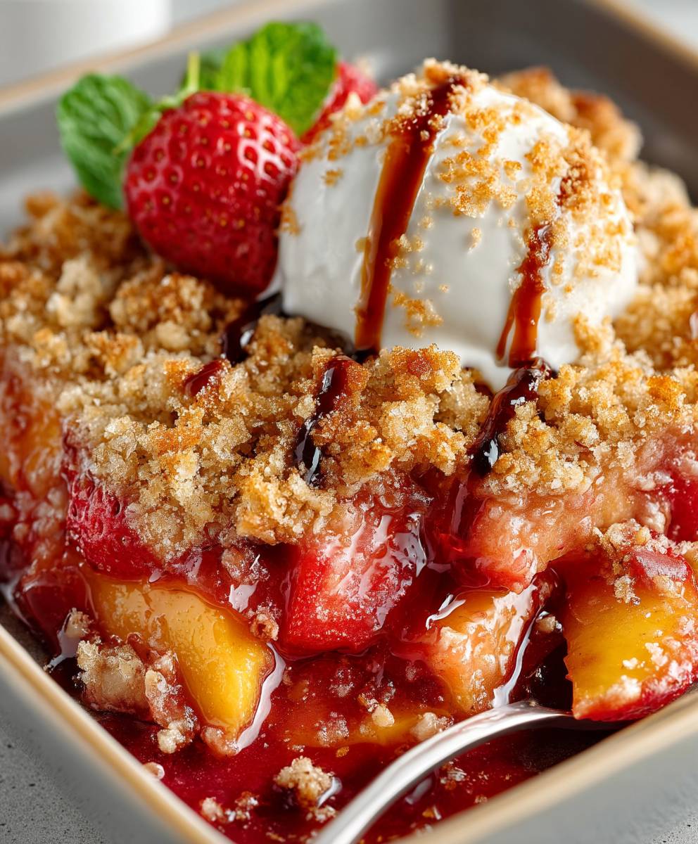 Strawberry Peach Crisp