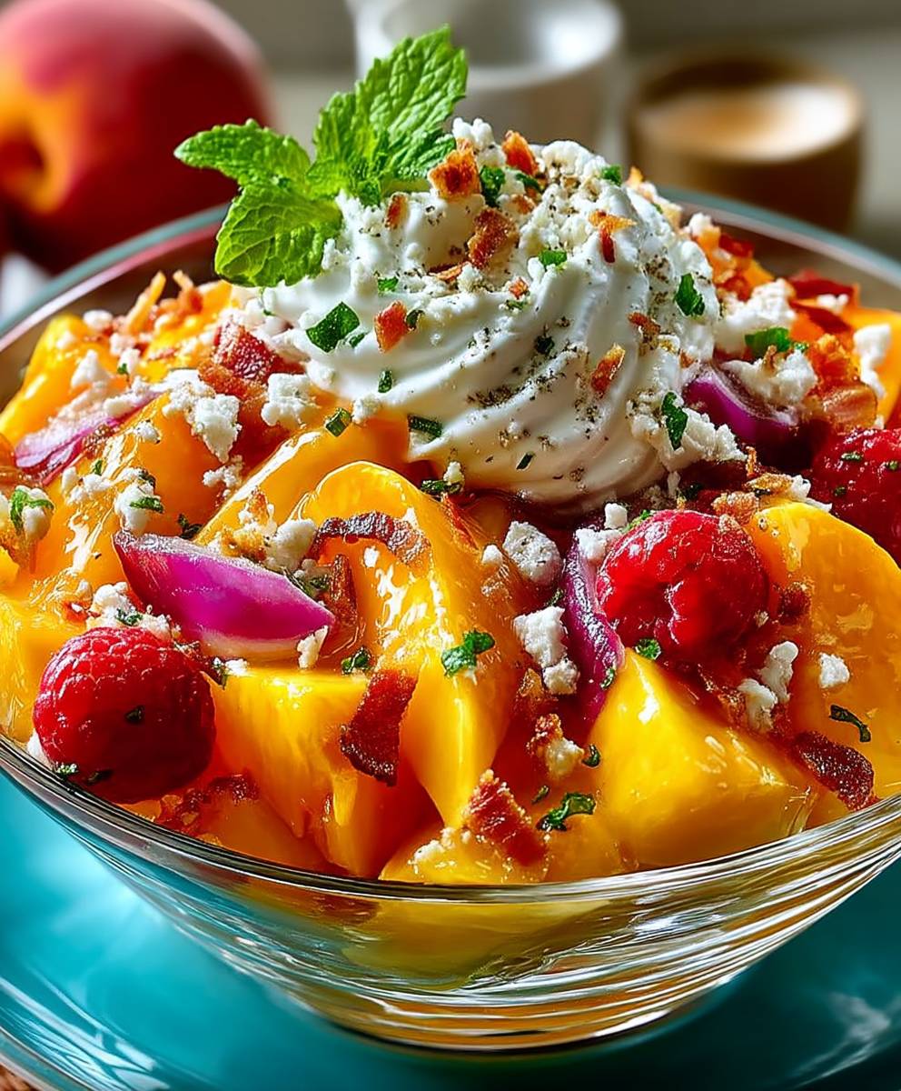 Millionaire peach salad