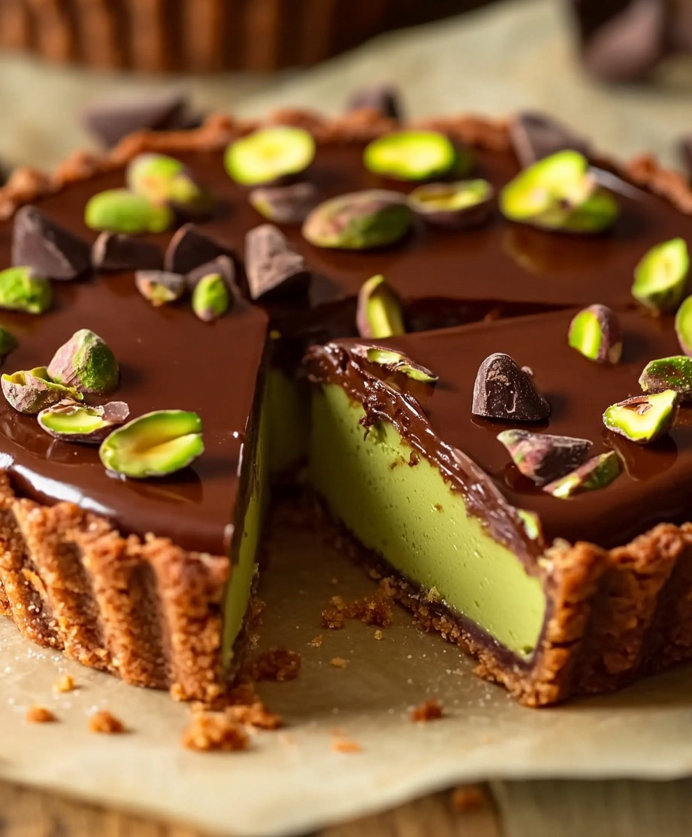 Chocolate Pistachio Tart