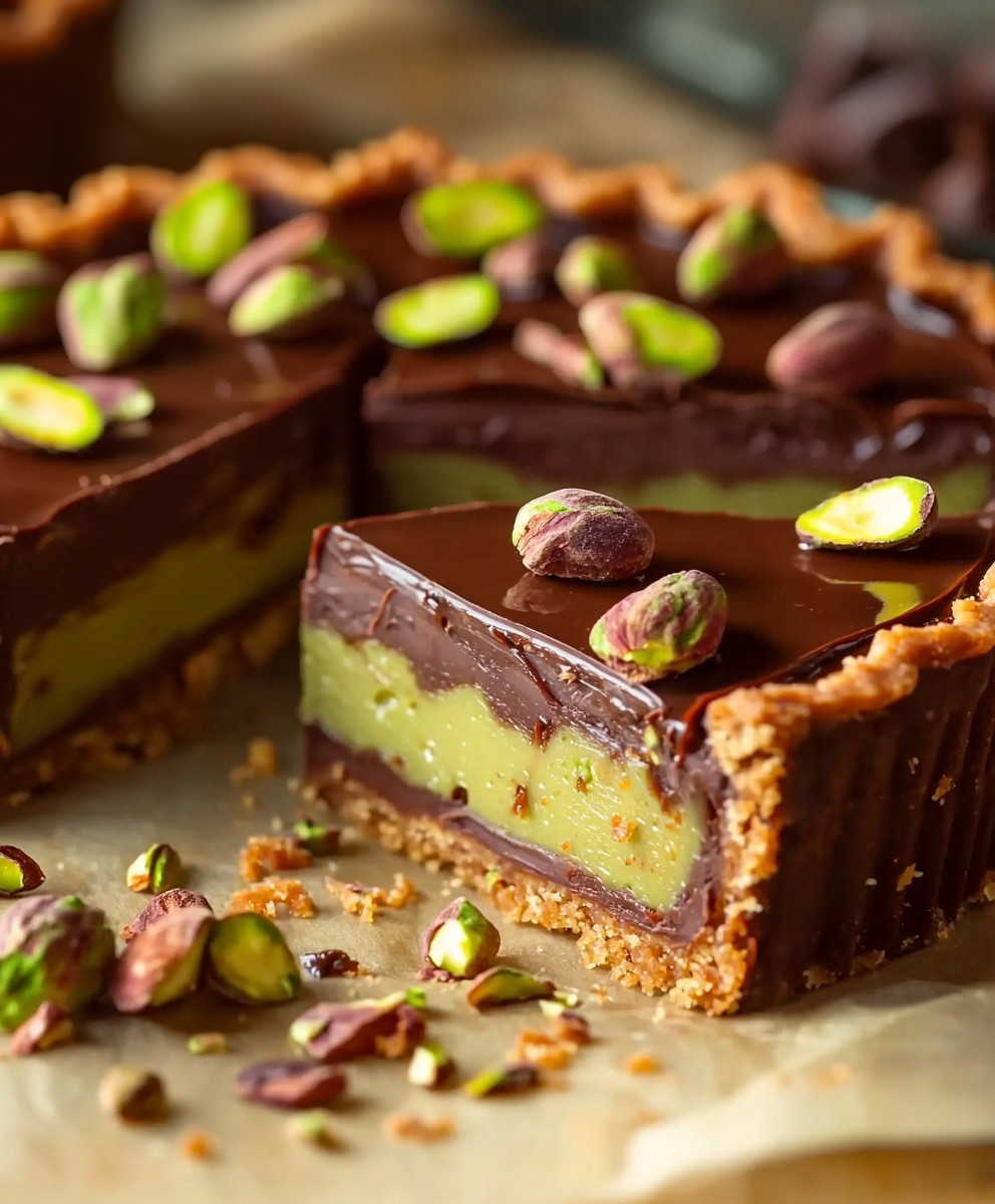 Chocolate Pistachio Tart