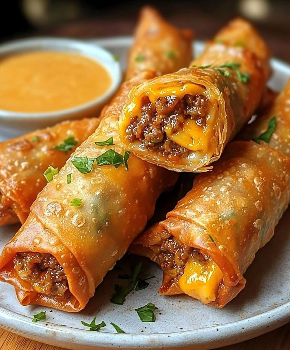 Cheeseburger Eggrolls