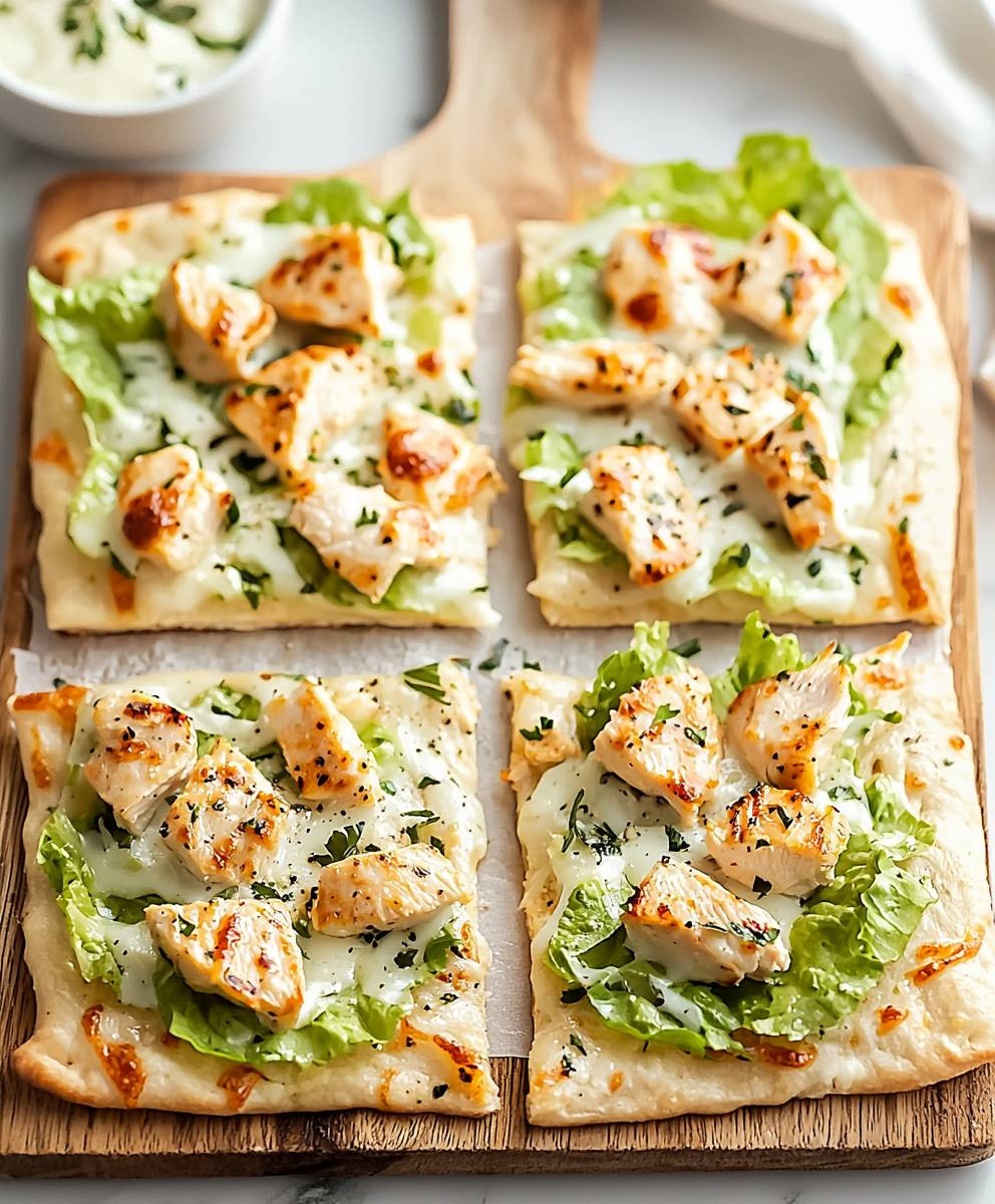 Chicken Caesar Flatbread Sandwich