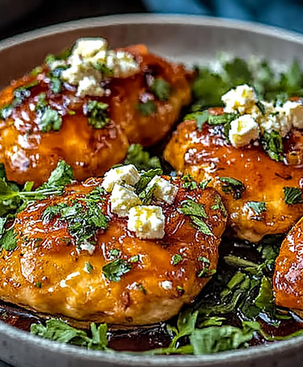 Hot Honey Feta Chicken Dish