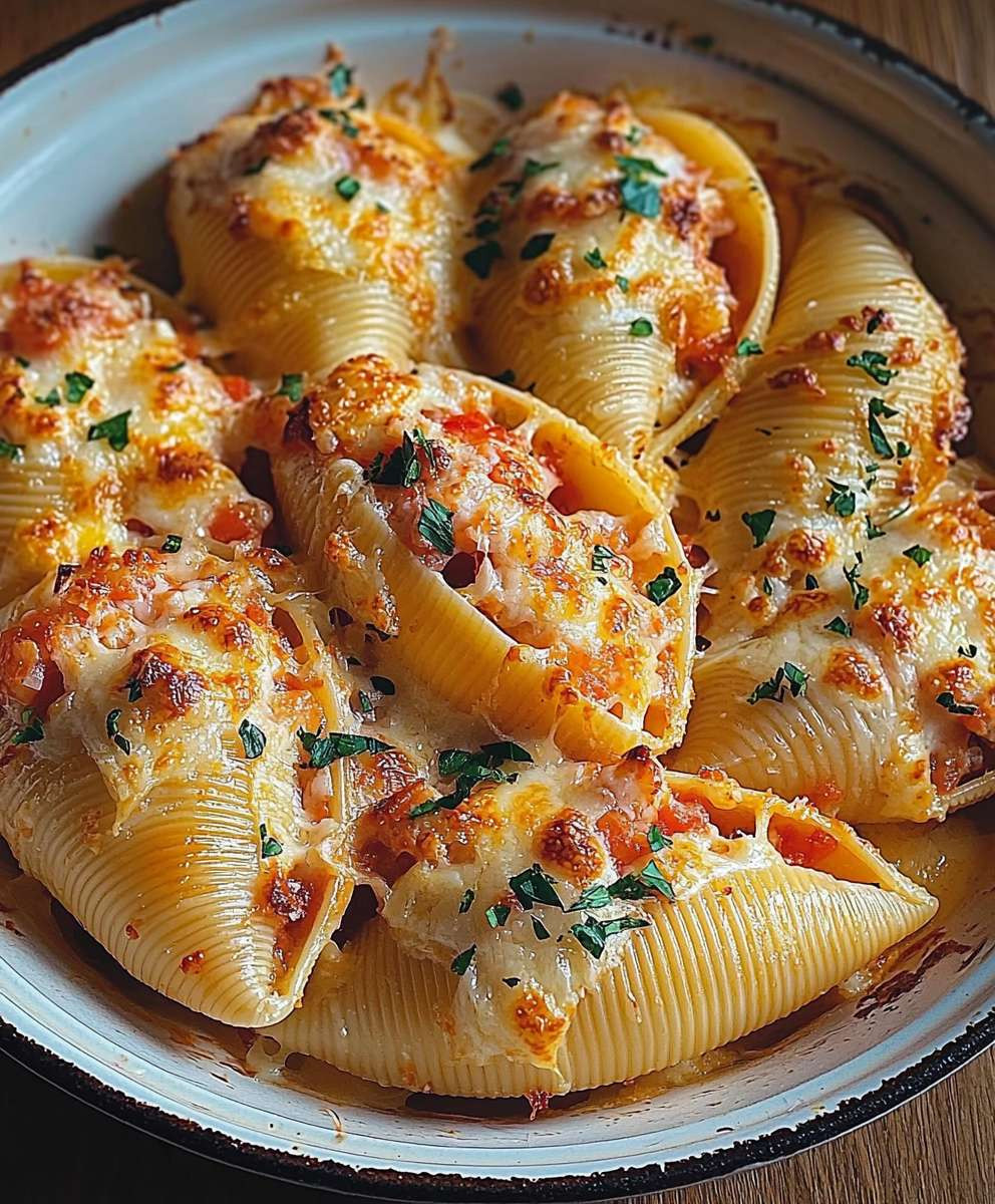 Seafood Stuffed Shells Dish