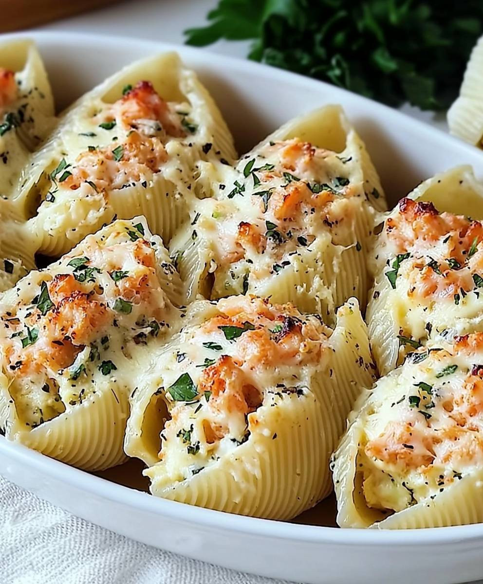 Creamy Seafood Stuffed Shells