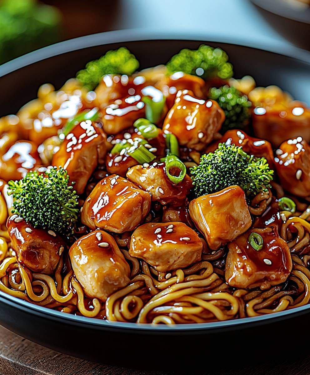 Chicken Teriyaki Noodles Dish