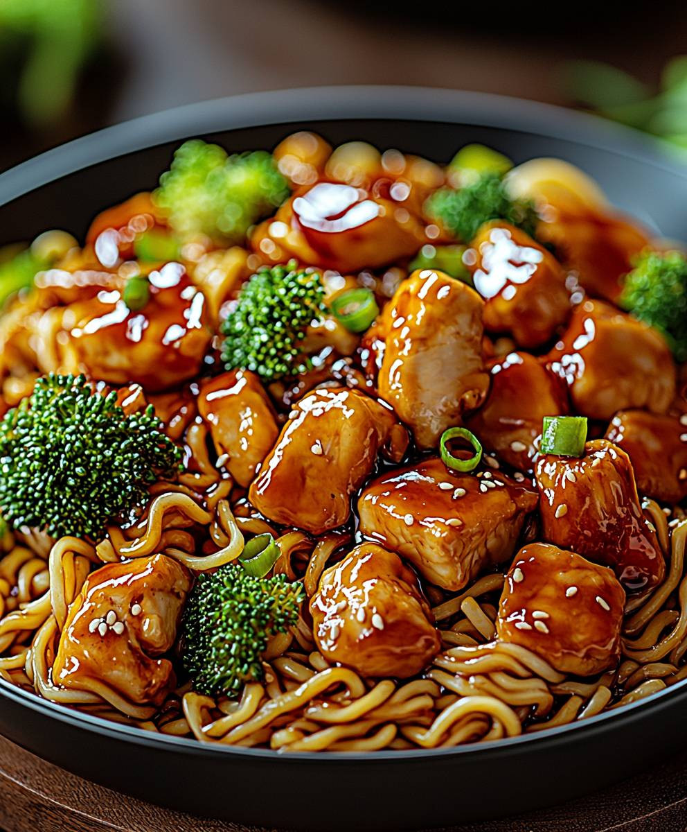 Chicken Teriyaki Noodles Dish
