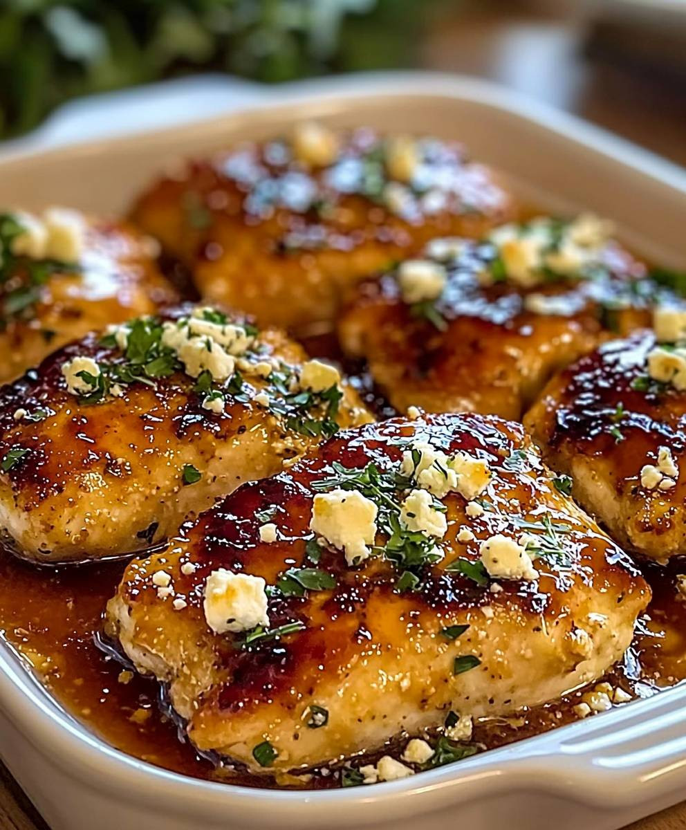 Hot Honey Feta Chicken Dish