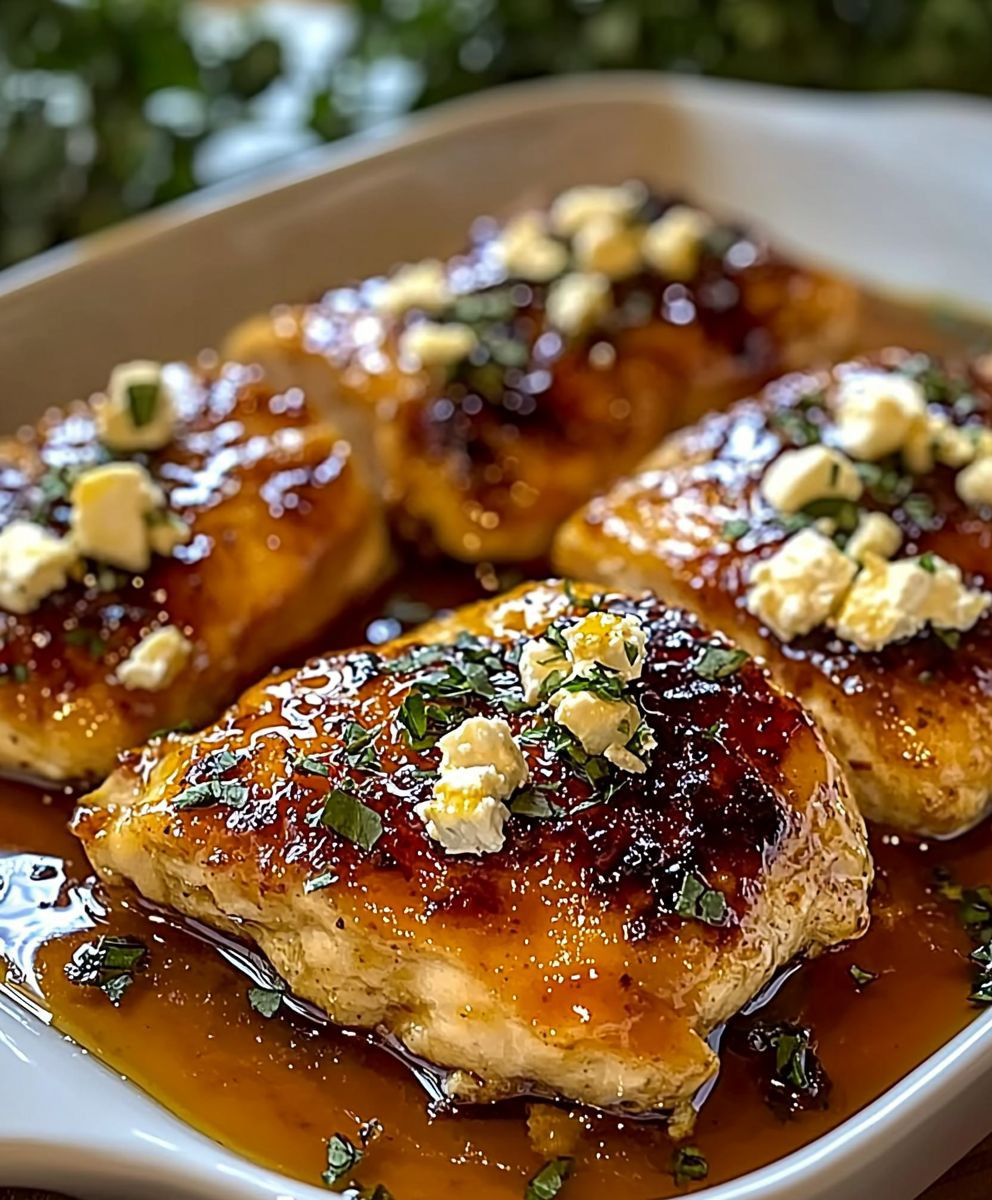 Hot Honey Feta Chicken Dish