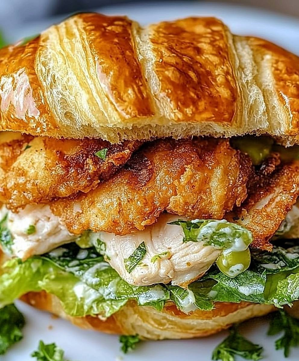 Chicken Caesar Croissant Sandwich