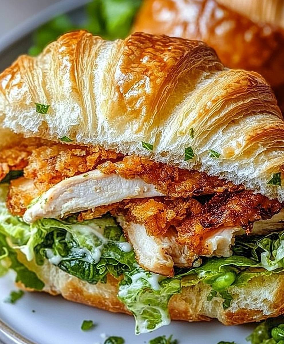 Chicken Caesar Croissant Sandwich