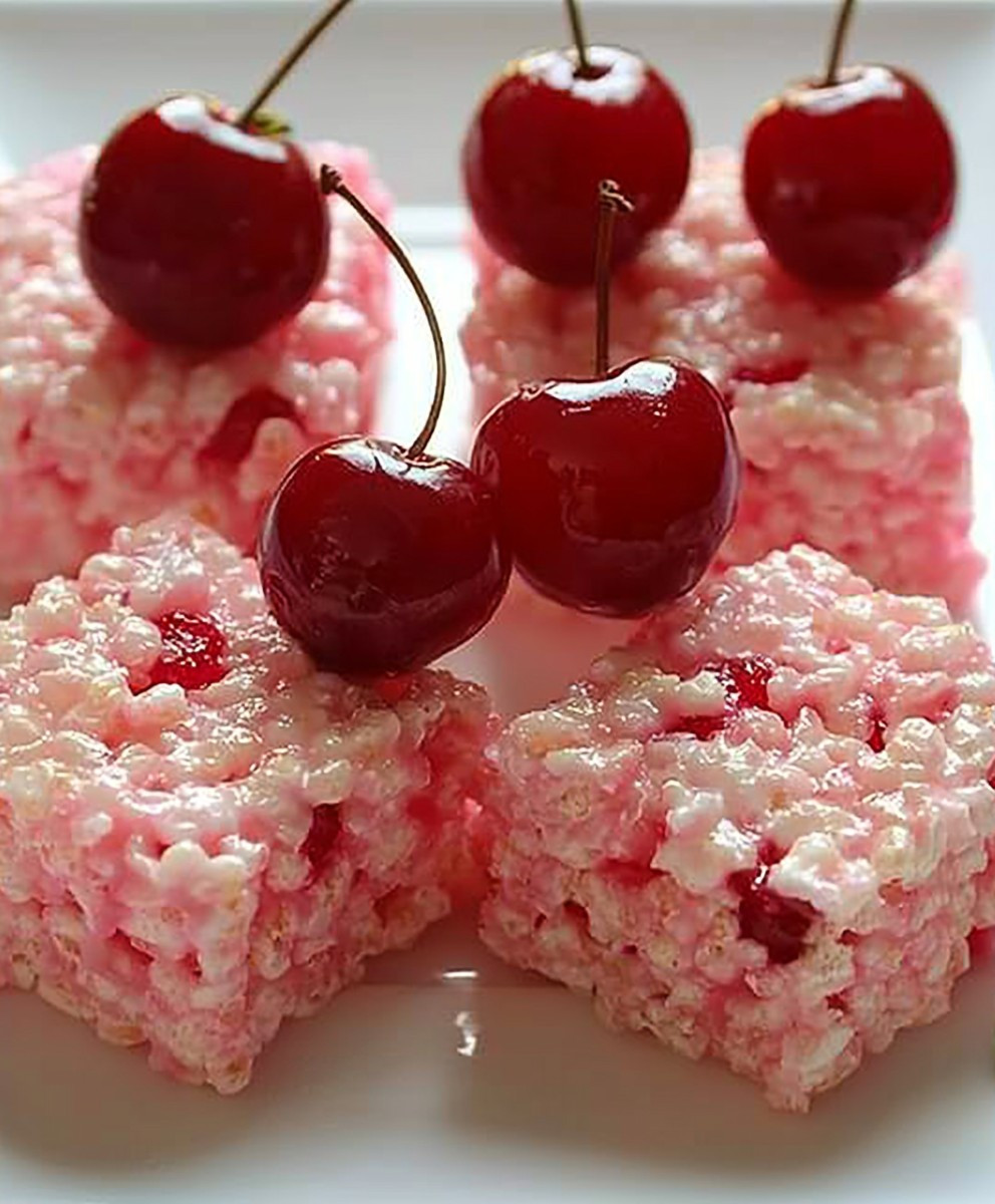 Cherry Rice Krispie Treats