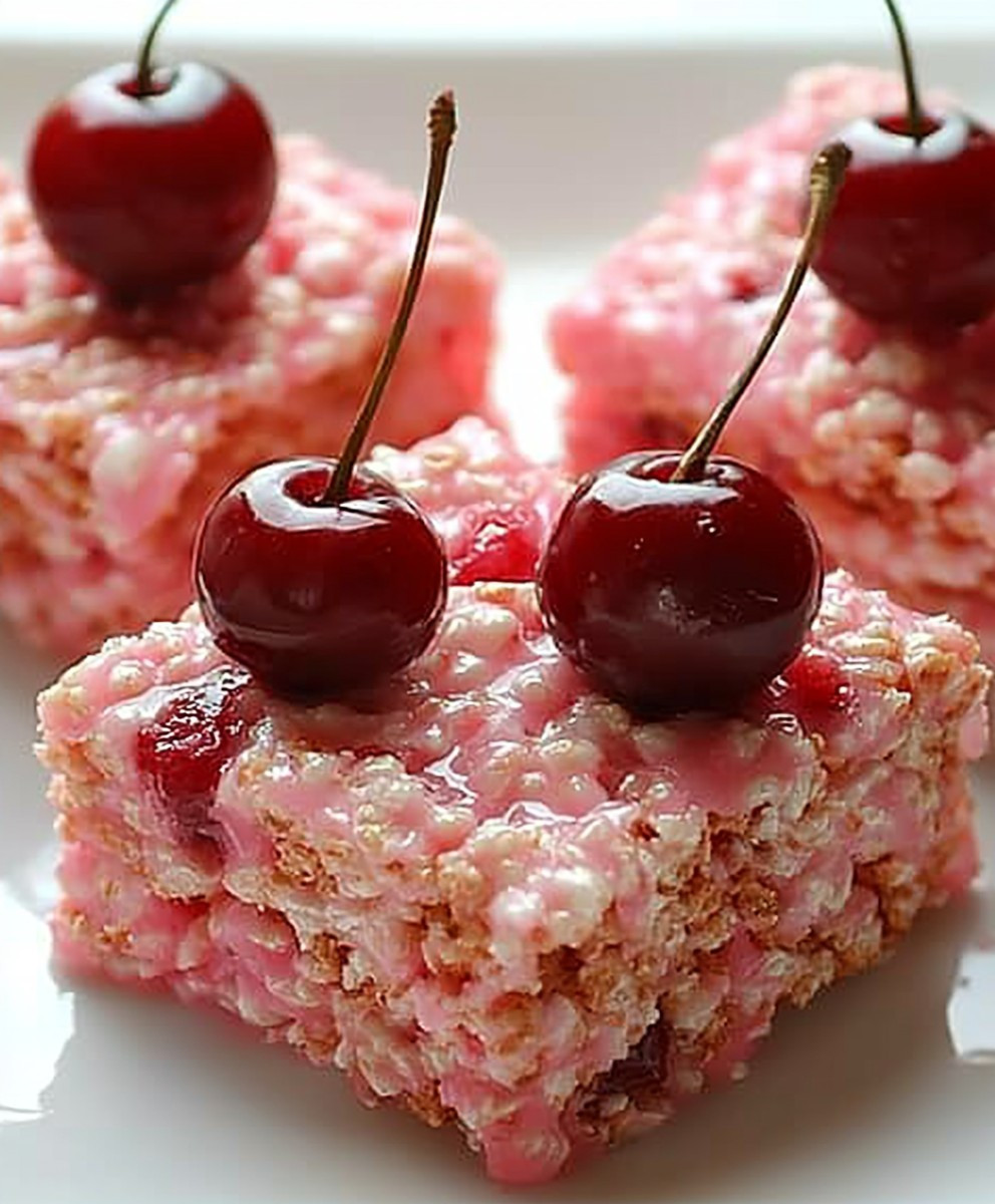 Cherry Rice Krispie Treats