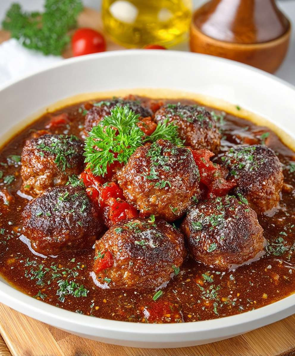 Porcupine Meatballs with Gravy