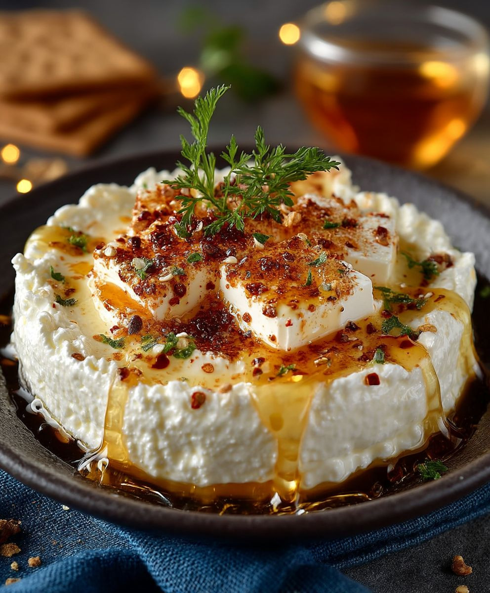 Whipped feta honey