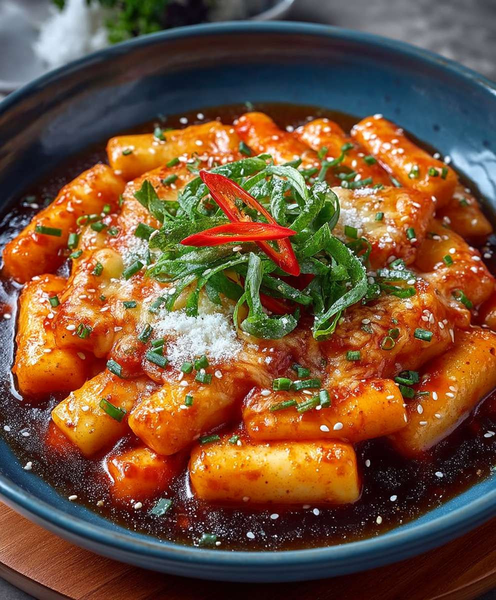 Cheese Tteokbokki Korean Street Food