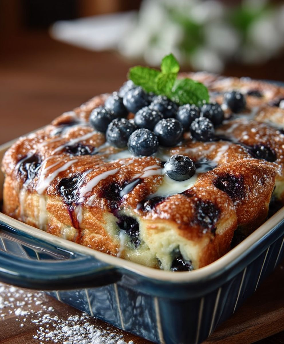 Blueberry Buttermilk Pancake Casserole