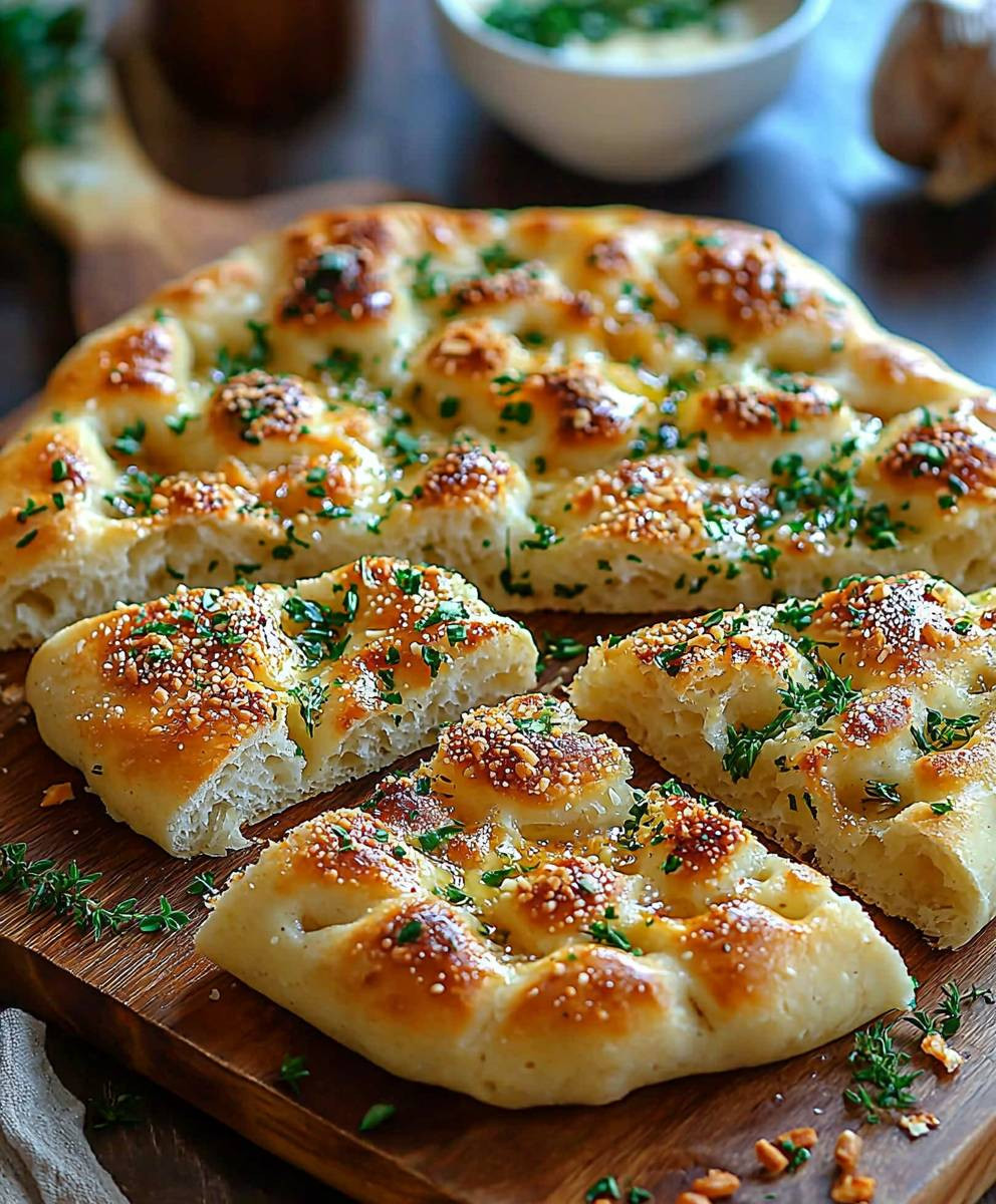 Garlic Parmesan Focaccia Bread
