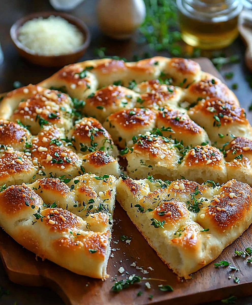 Garlic Parmesan Focaccia Bread