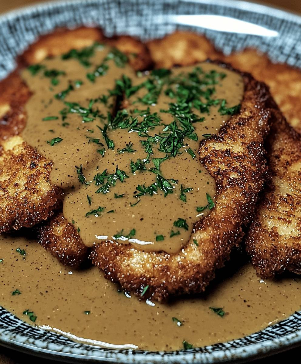 Pork Schnitzel Dijon Gravy