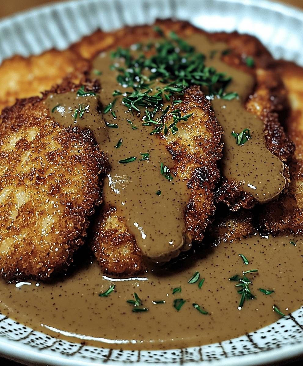 Pork Schnitzel Dijon Gravy