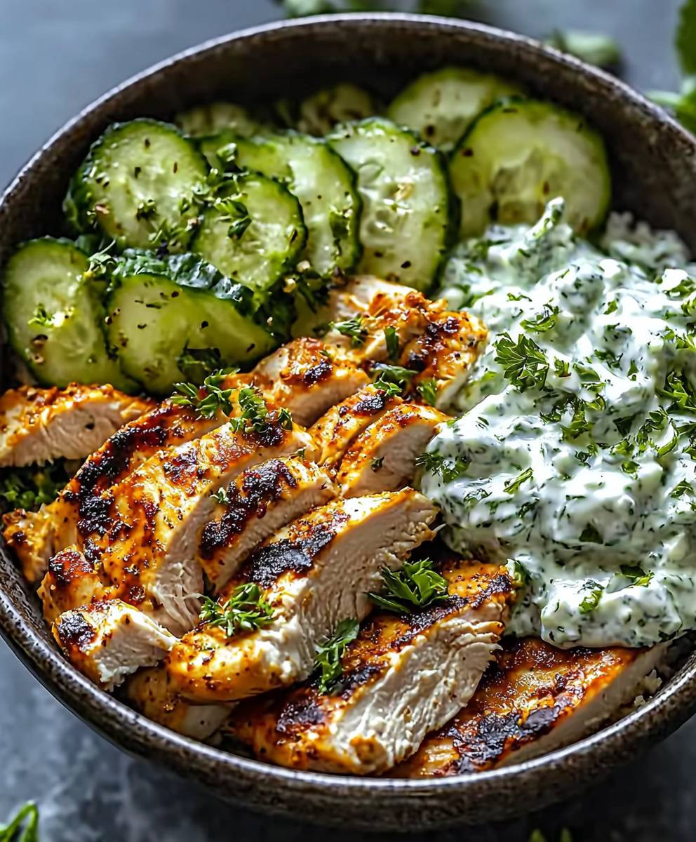 Greek Chicken Gyro Bowls