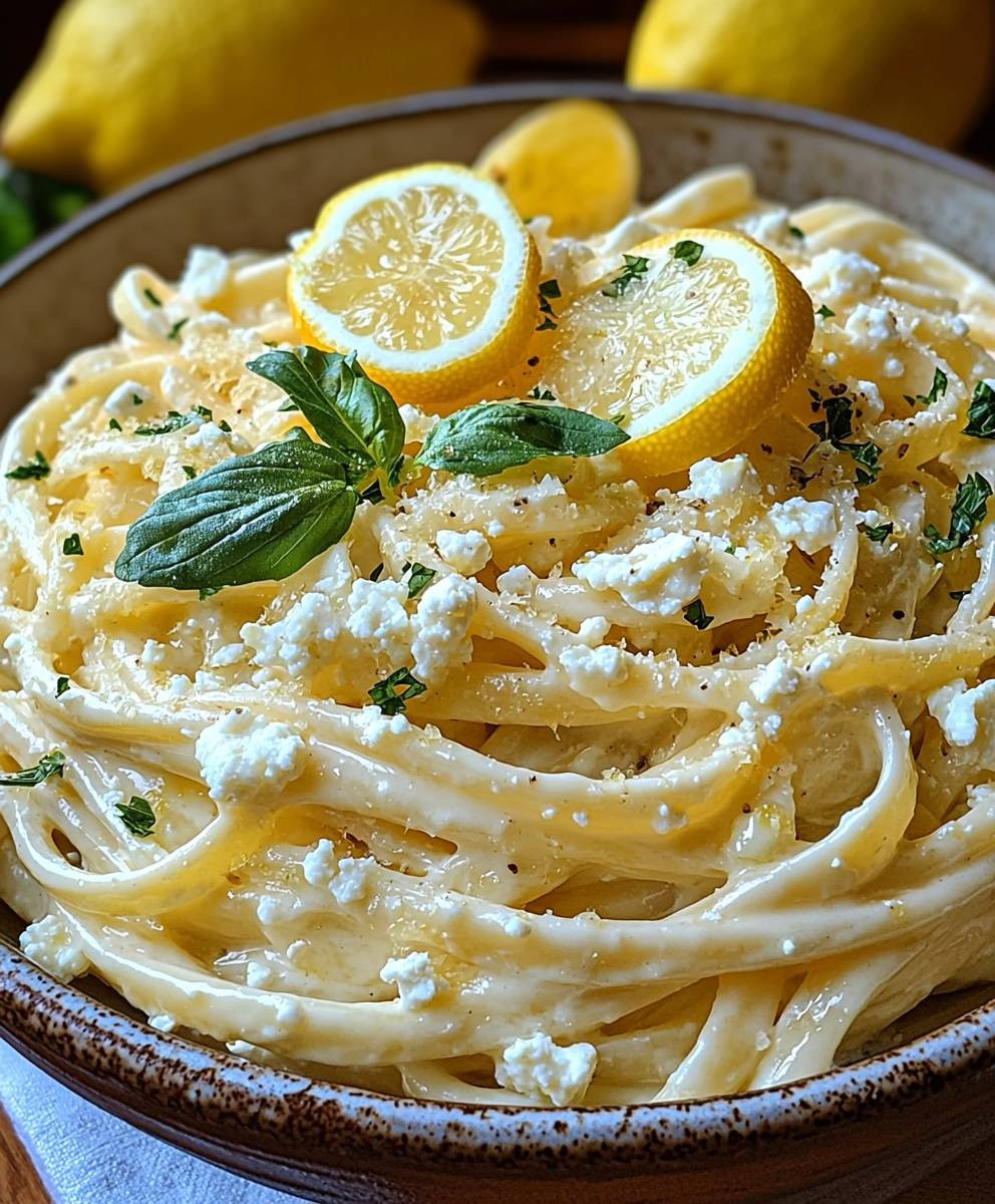 Creamy Lemon Feta Pasta