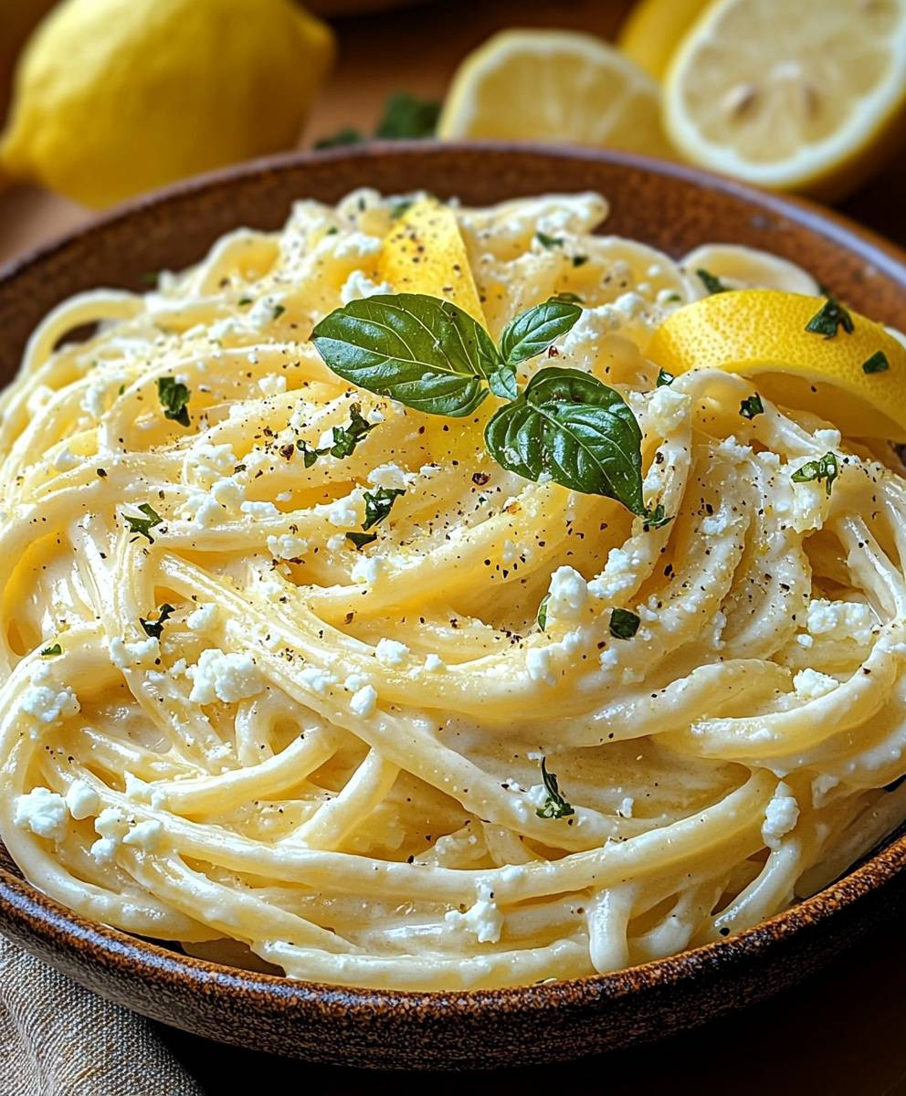 Creamy Lemon Feta Pasta