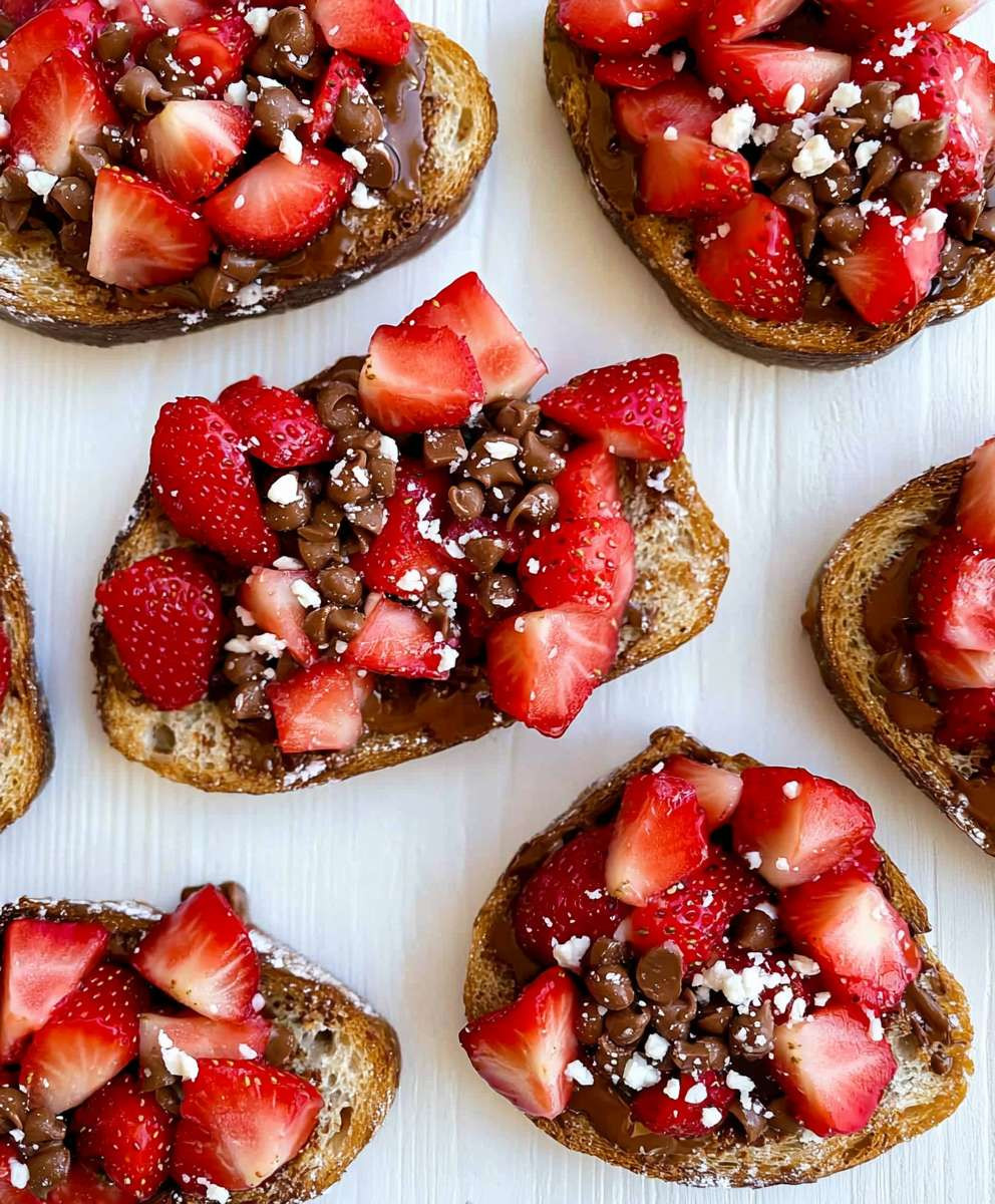 Chocolate Strawberry Bruschetta