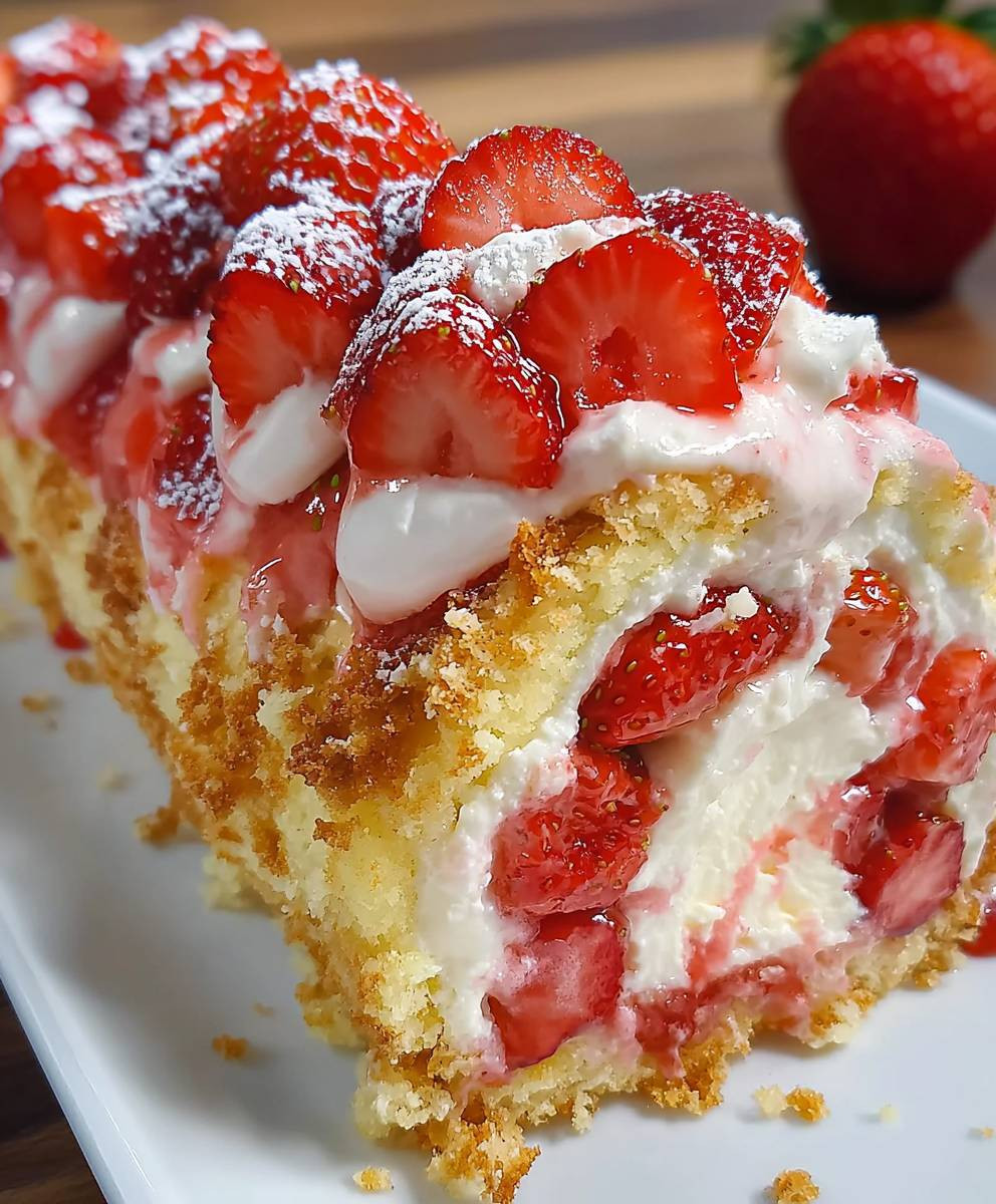 Strawberry Shortcake Cheesecake Roll