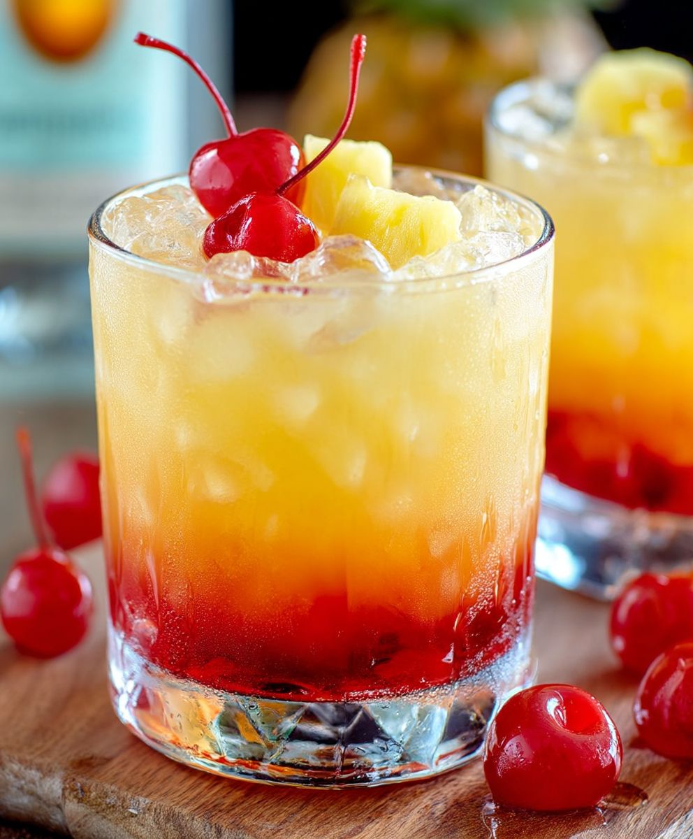 Malibu sunset cocktail