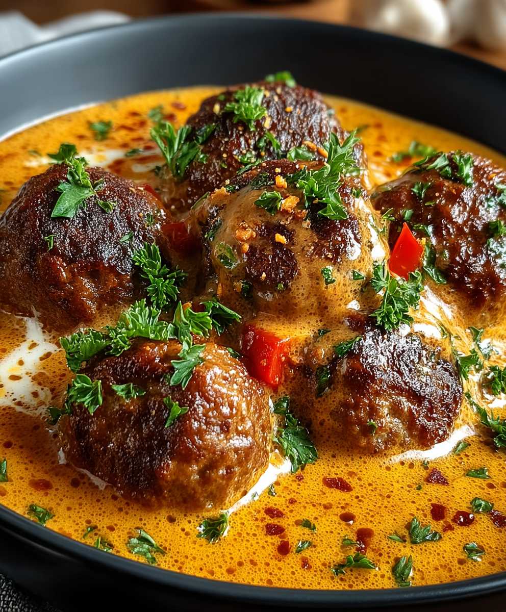 Creamy paprika meatballs