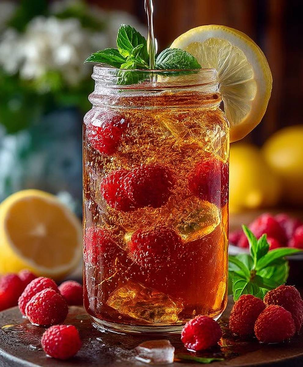 Earl Grey raspberry iced tea