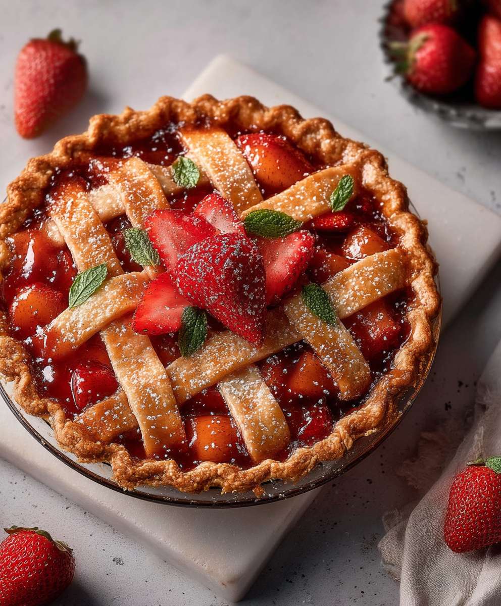 Strawberry Peach Pie