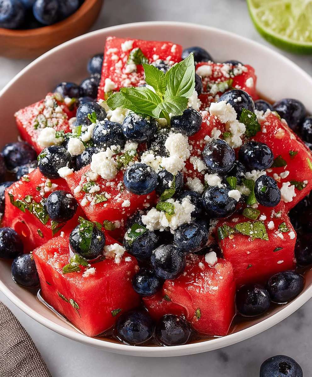 Watermelon feta salad