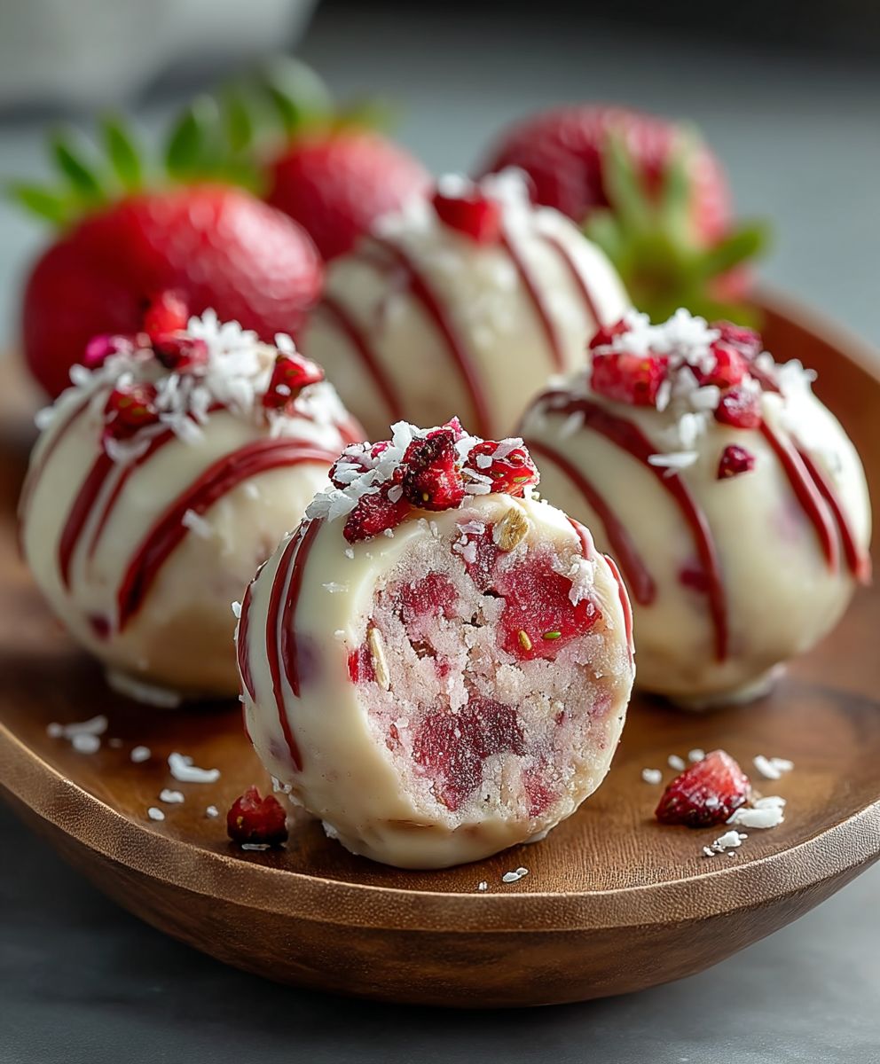 Strawberry Cheesecake Protein Balls