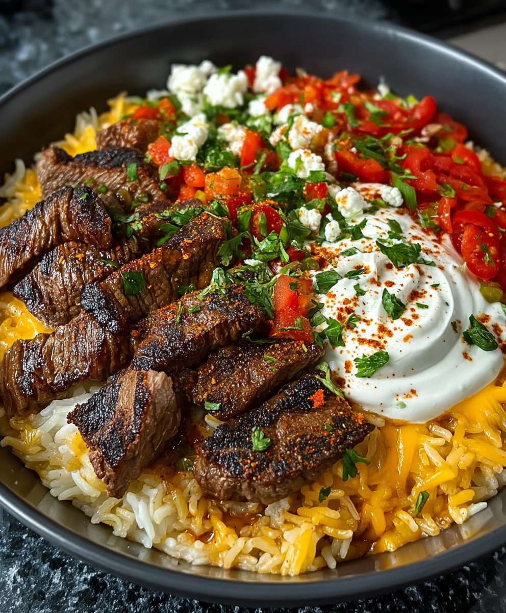 Garlic steak pasta