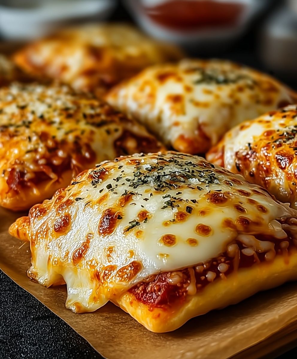 Easy cheesy pizza pockets