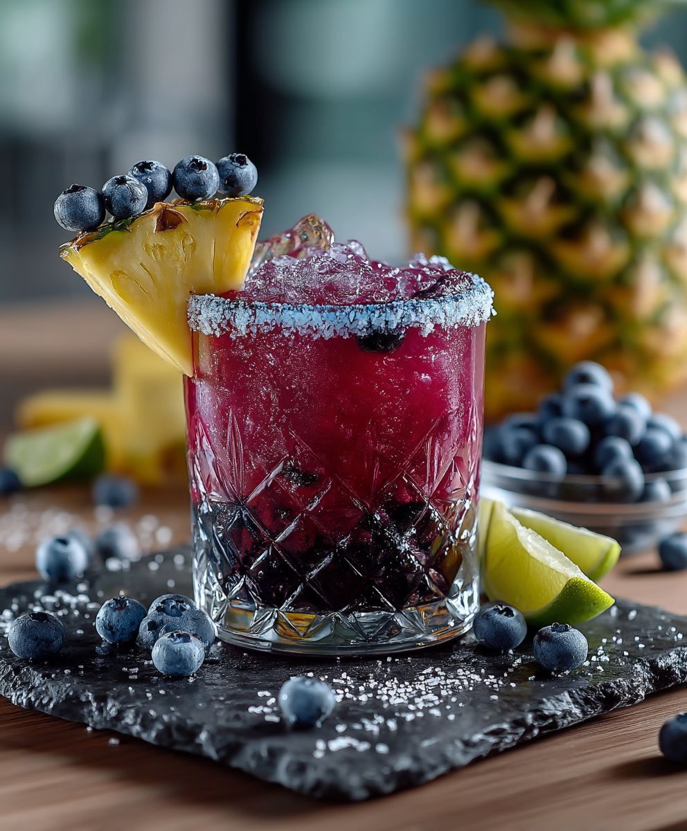 Pineapple Blueberry Margarita