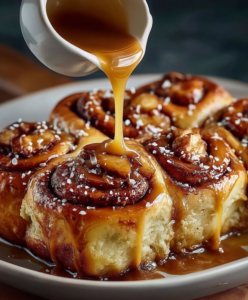 Caramel Apple Cinnamon Rolls