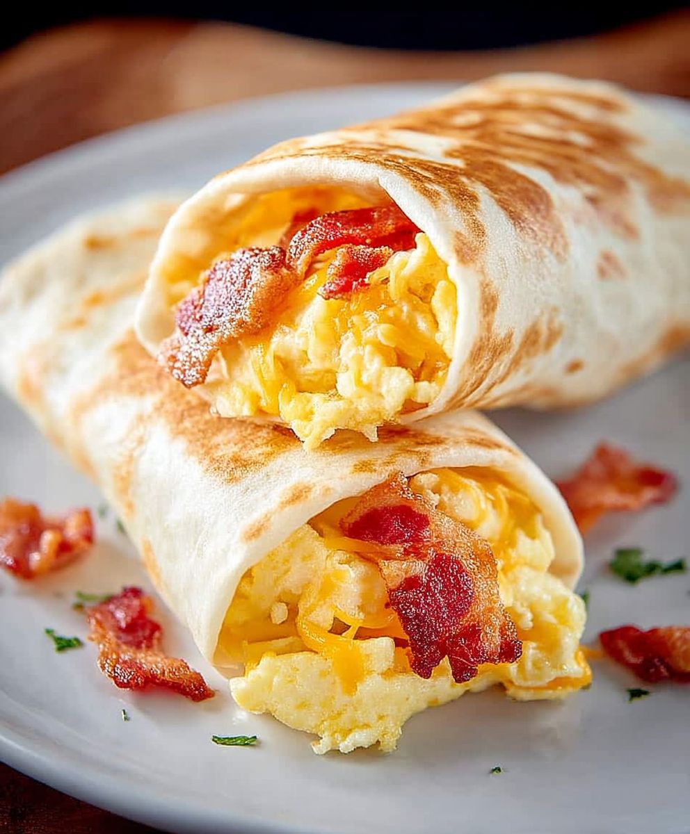 Bacon egg and cheese burrito