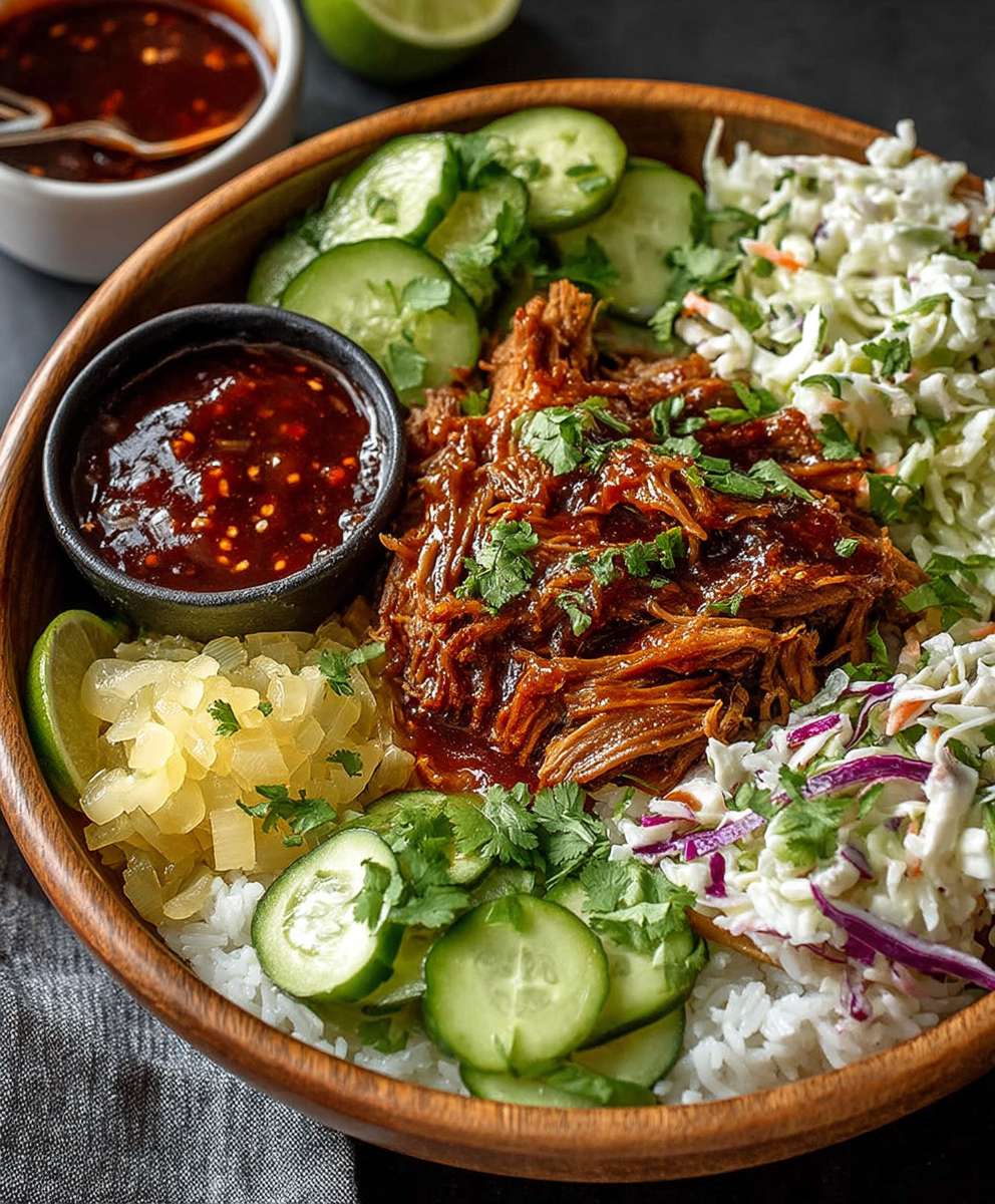 Slow Cooker Pulled Pork Bowls