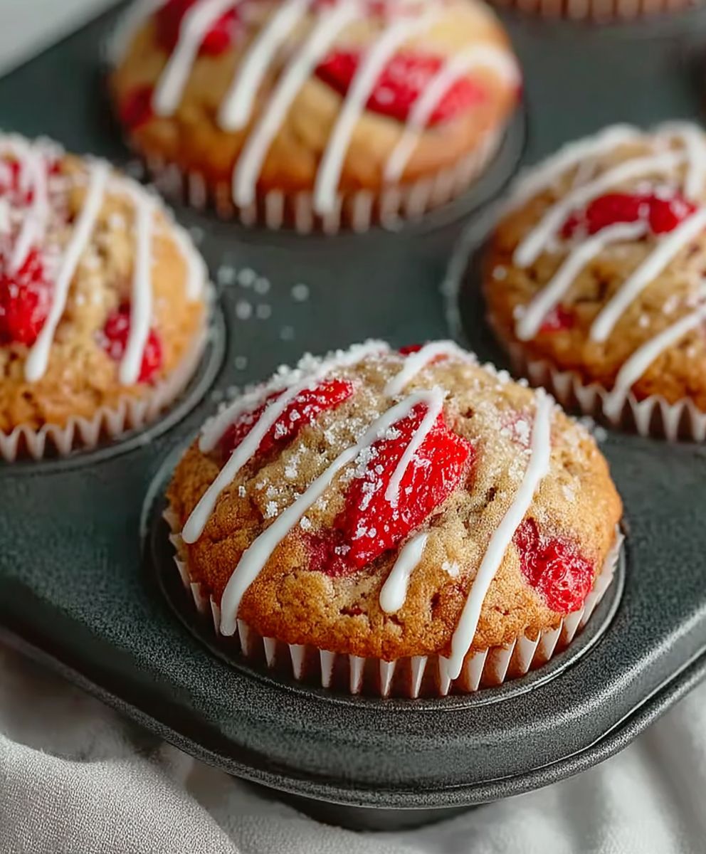 Strawberry Yogurt Muffins