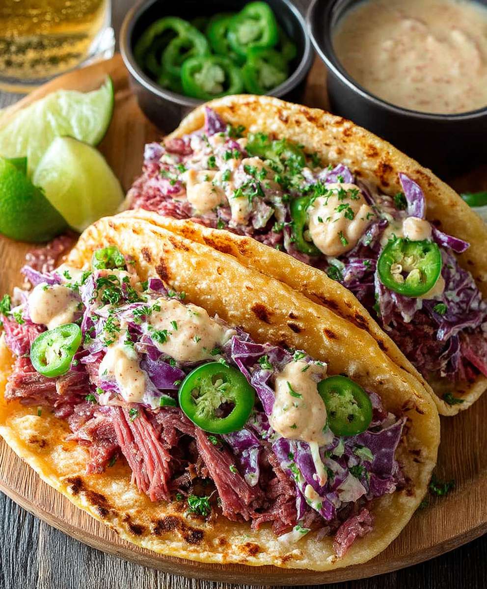 Corned beef tacos