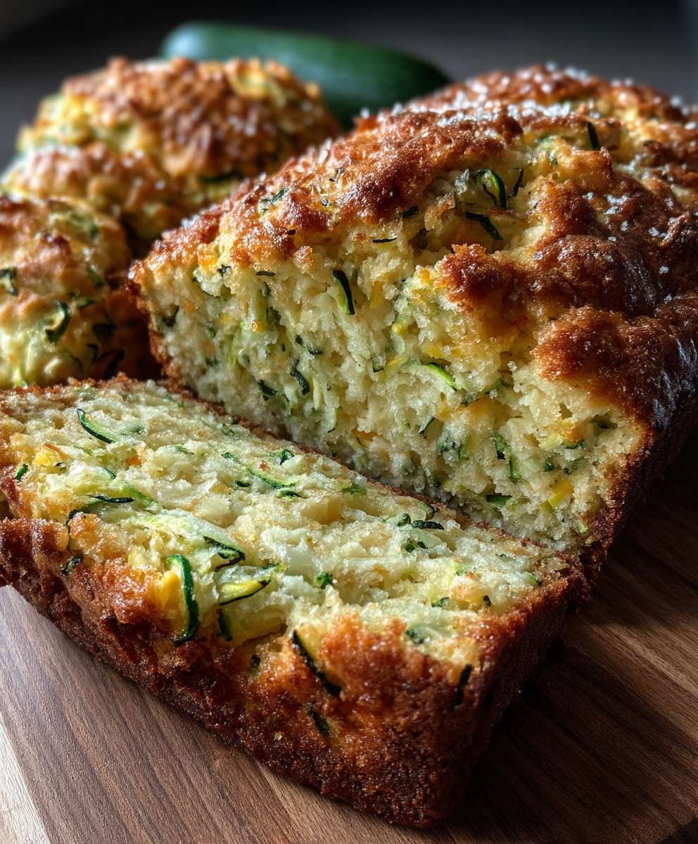Savory cheddar zucchini bread