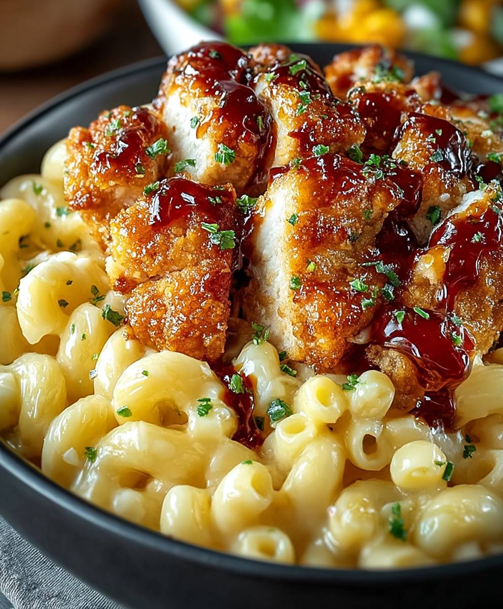 Honey Pepper Chicken Mac Cheese