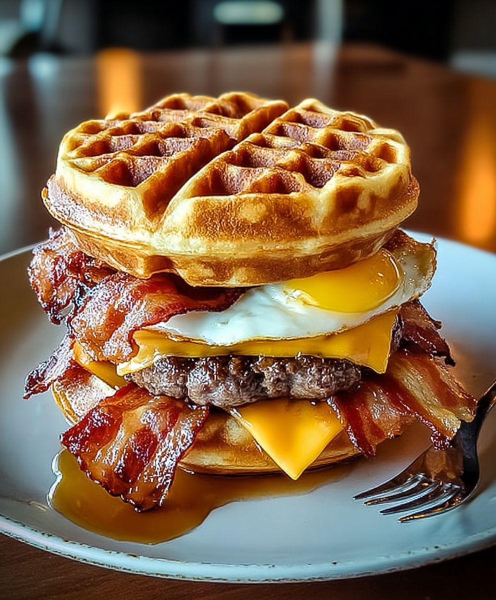 Maple Bacon Waffle Burger